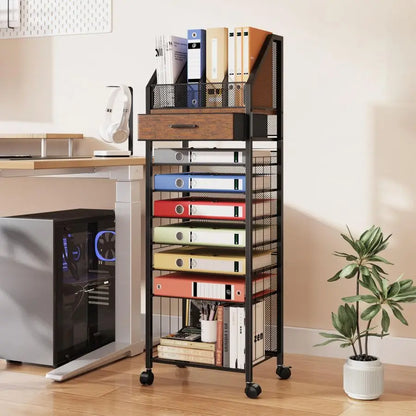 9Tier Rolling File Cart