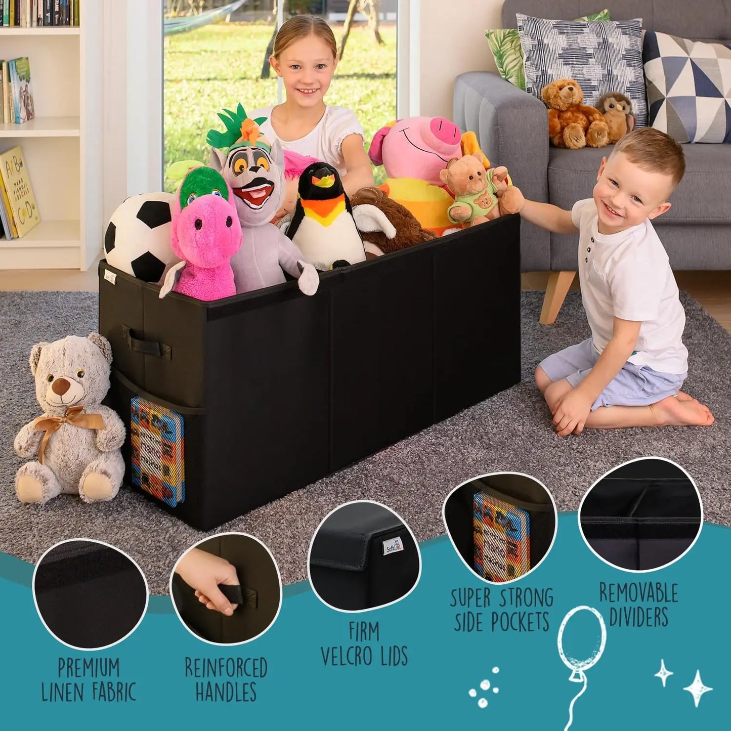 Large Collapsible Toy Storage Box