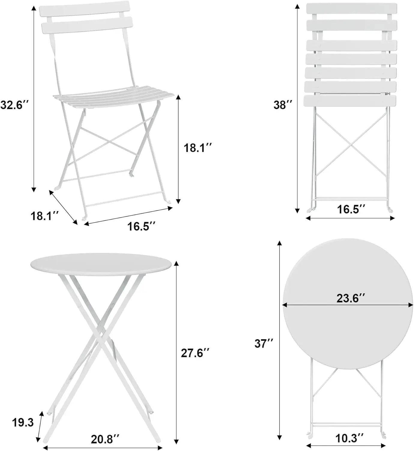 Folding Bistro Table and Chairs