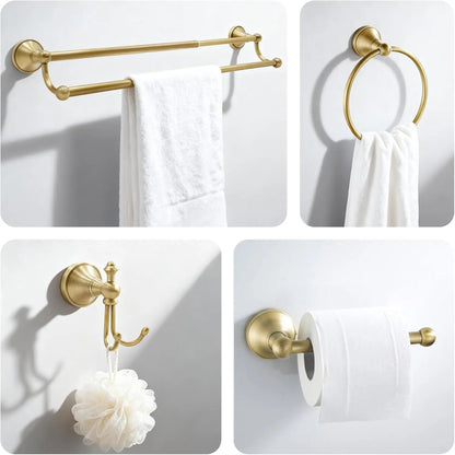 Antique Brass Bathroom Set