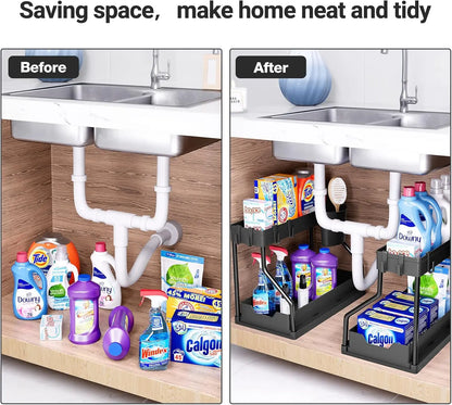 Under-sink storage rack