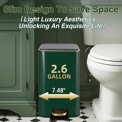 Green and Gold Bathroom Set