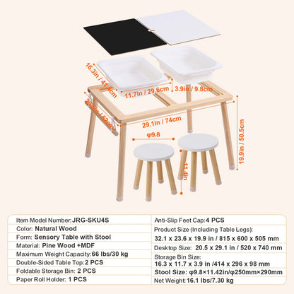 Wooden Sensory Table for Kids Activity