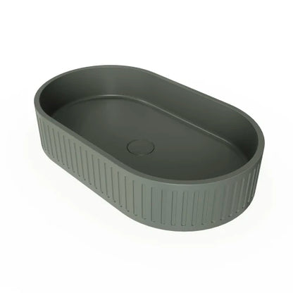 Oval Dark Green Bathroom Sink