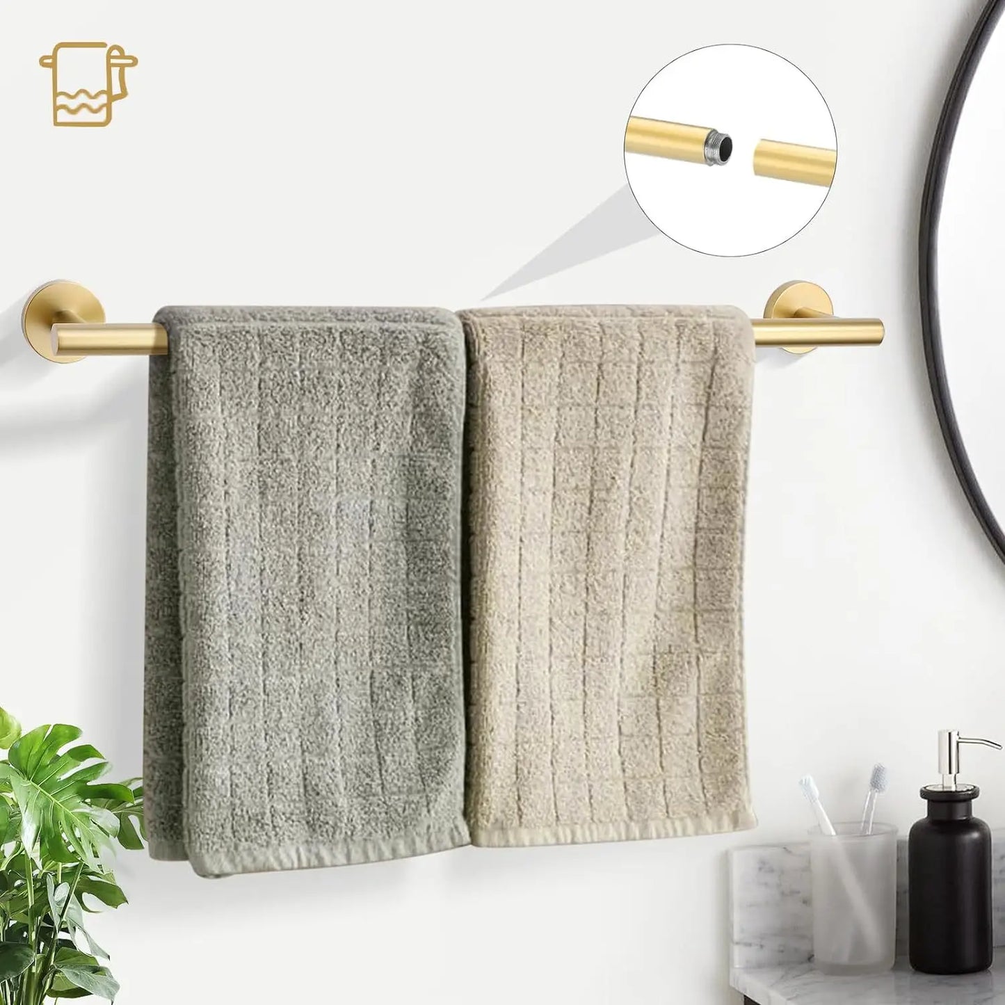 5 Piece Stainless Steel Towel Rack Set