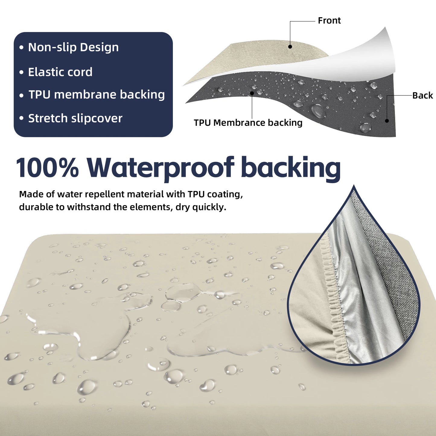 12Pcs Patio Cushion Cover Replacement