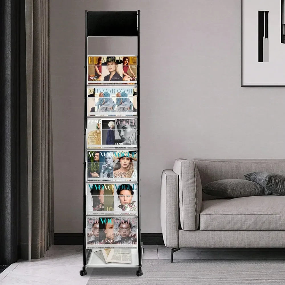 Rolling Magazine Rack