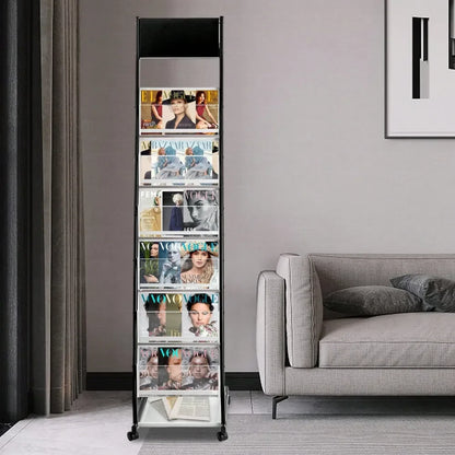 Rolling Magazine Rack