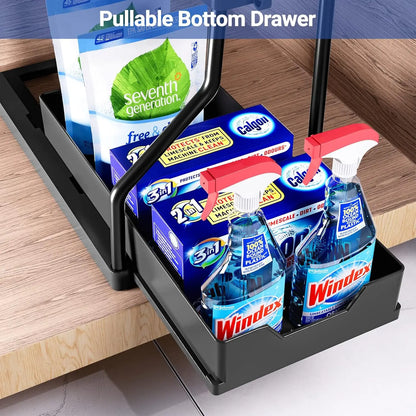 Under-sink storage rack