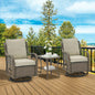 Wicker Swivel Chair Set