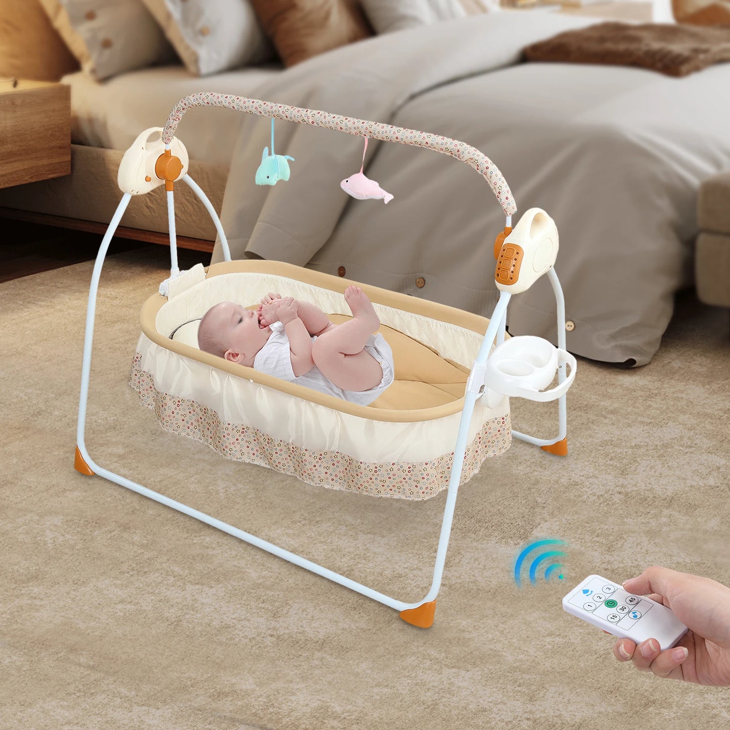 Foldable Electric Baby Cradle