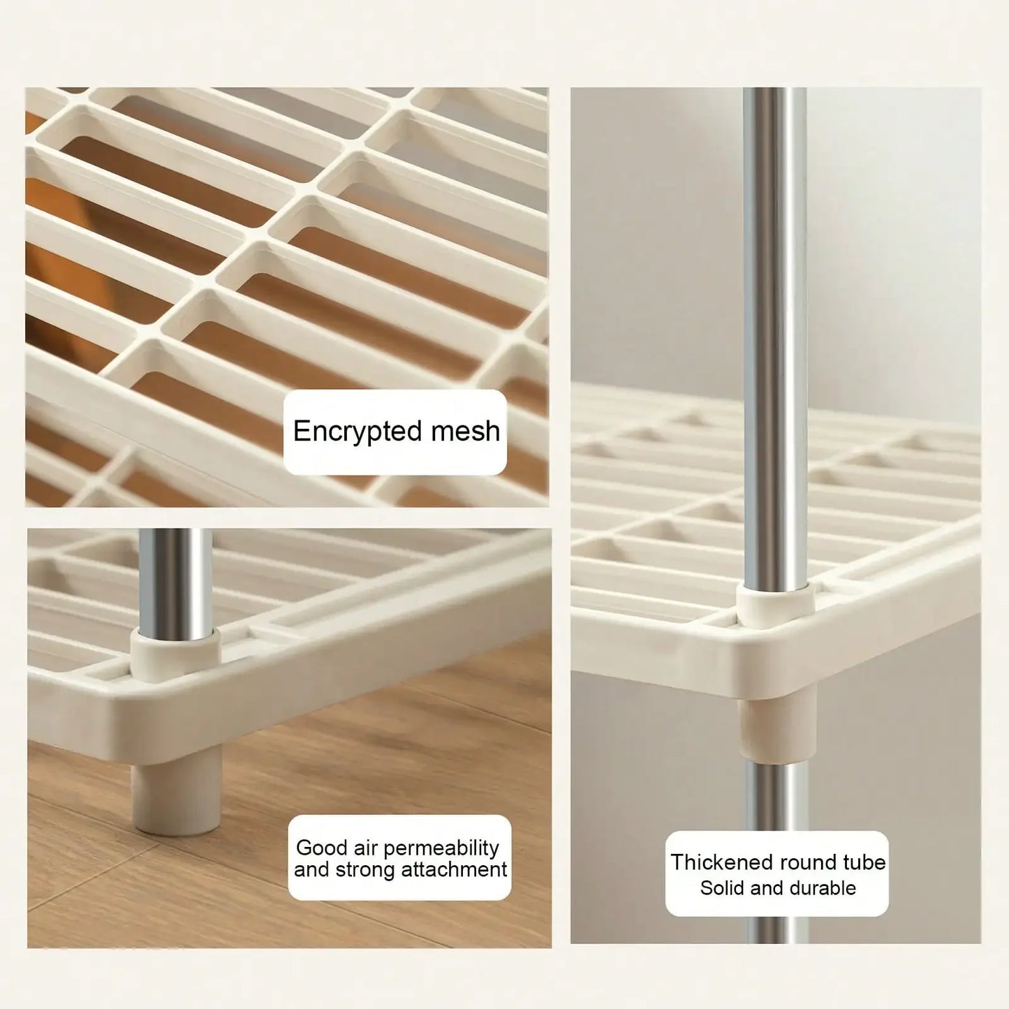 4-Tier Ventilated Shelf Organizer