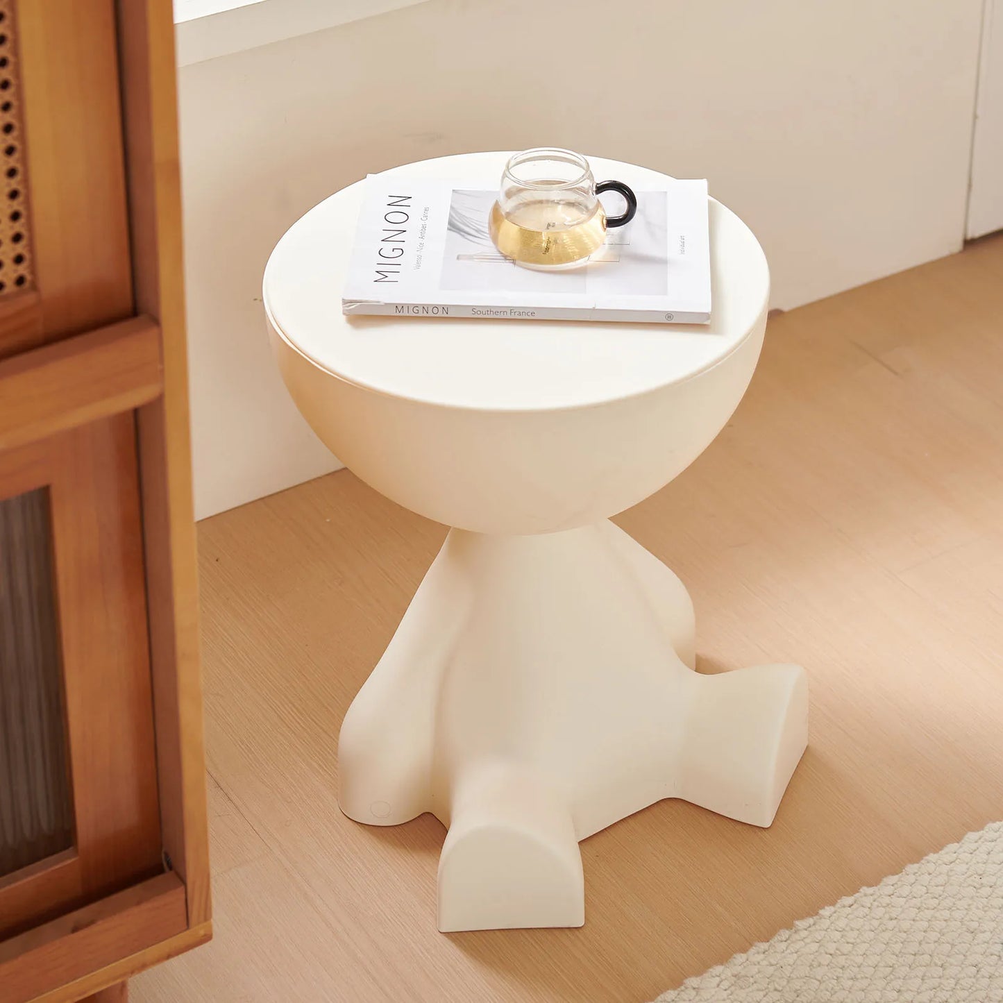 Round Matte Finish Side Table