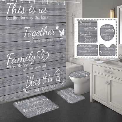 4-Piece Grey Bathroom Set