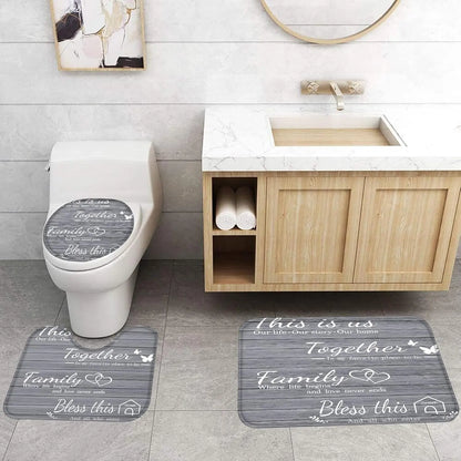 4-Piece Grey Bathroom Set