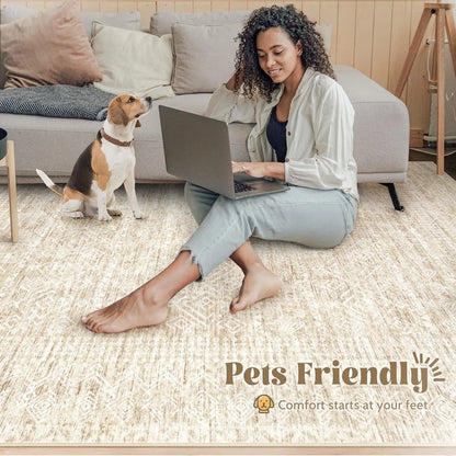 Moroccan Geometric Boho Rug