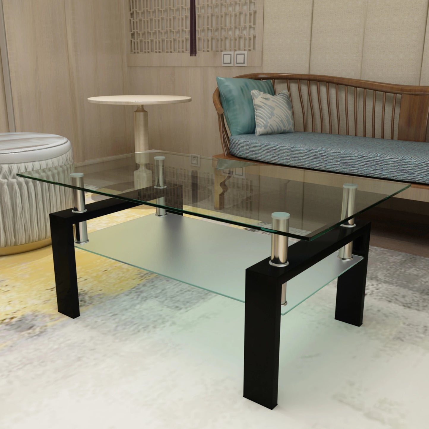 Black Glass Coffee Table