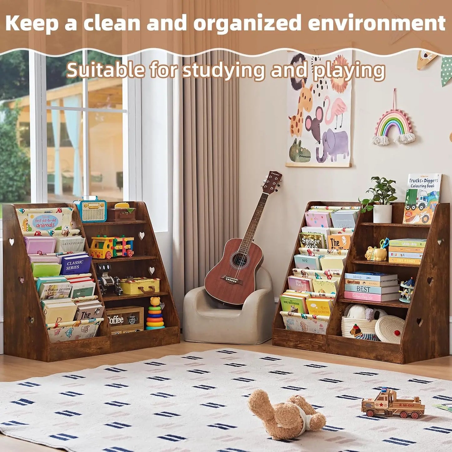 4-Tier Kids Bookshelf