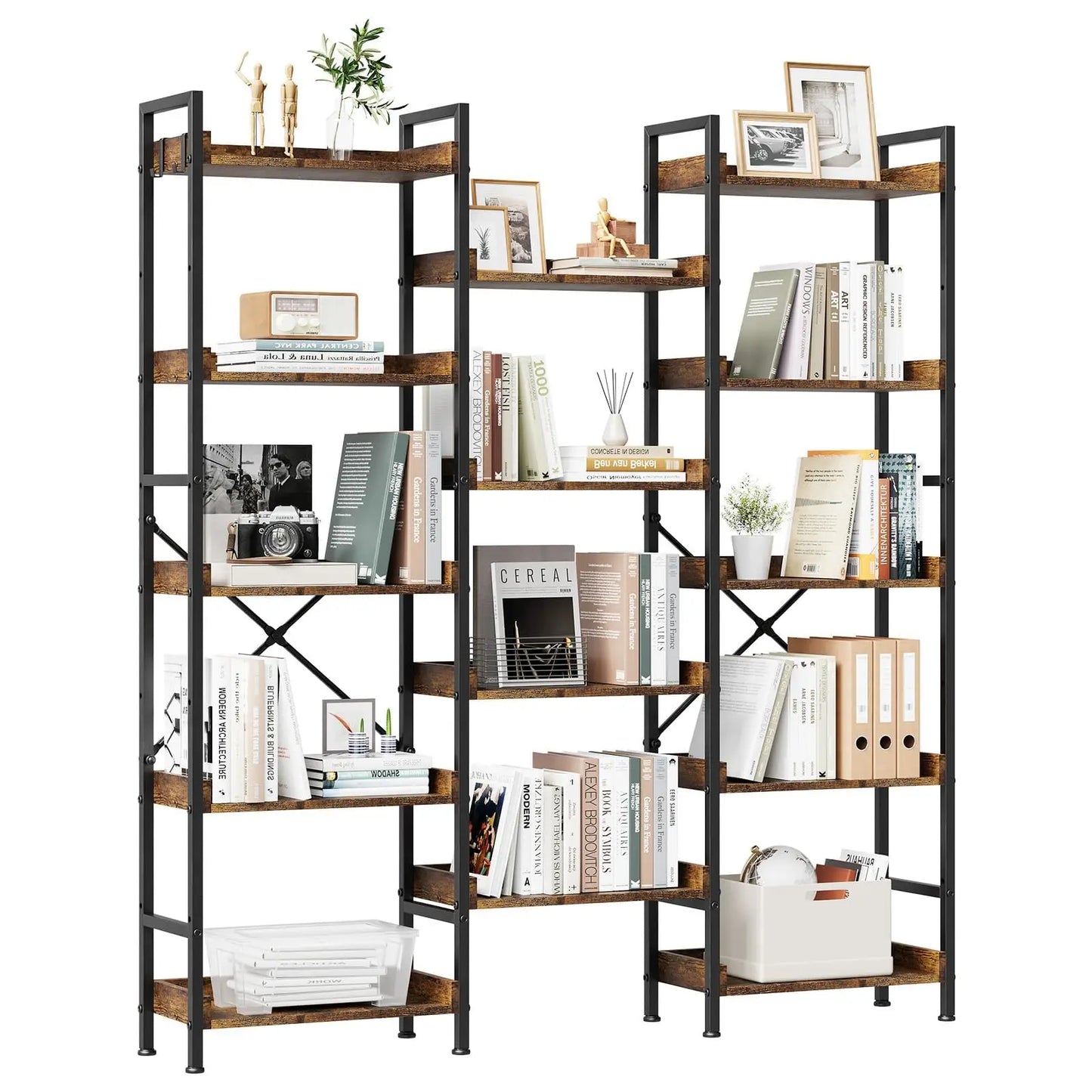 Triple 5 Tier Bookshelf