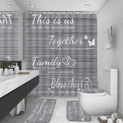 4-Piece Grey Bathroom Set