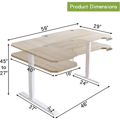 Electric L-Shaped Computer Desk