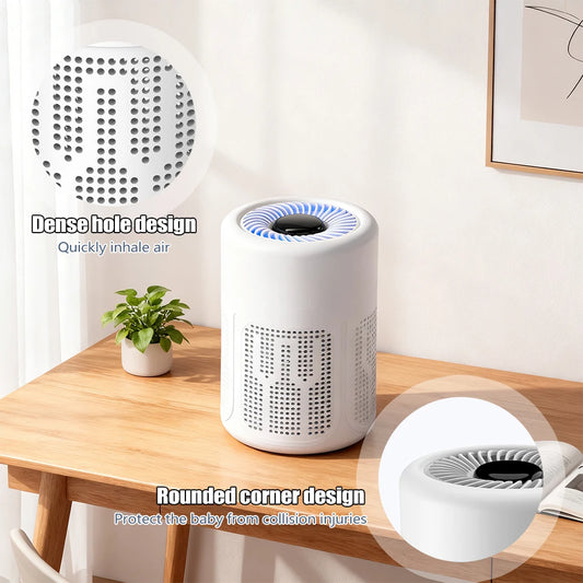 USB Air PurifierRemoves Formaldehyde Smoke Mold Odor Dust Filters Indoor Air