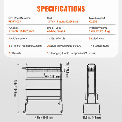 Sports Equipment Storage Organizer