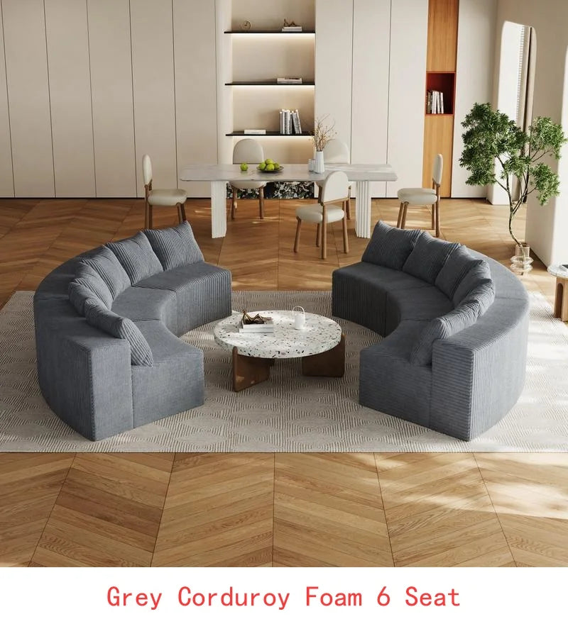 Curved Modular Sectional Foam Sofa