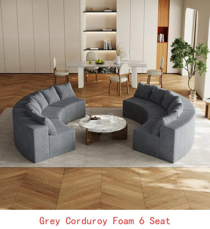 Curved Modular Sectional Foam Sofa