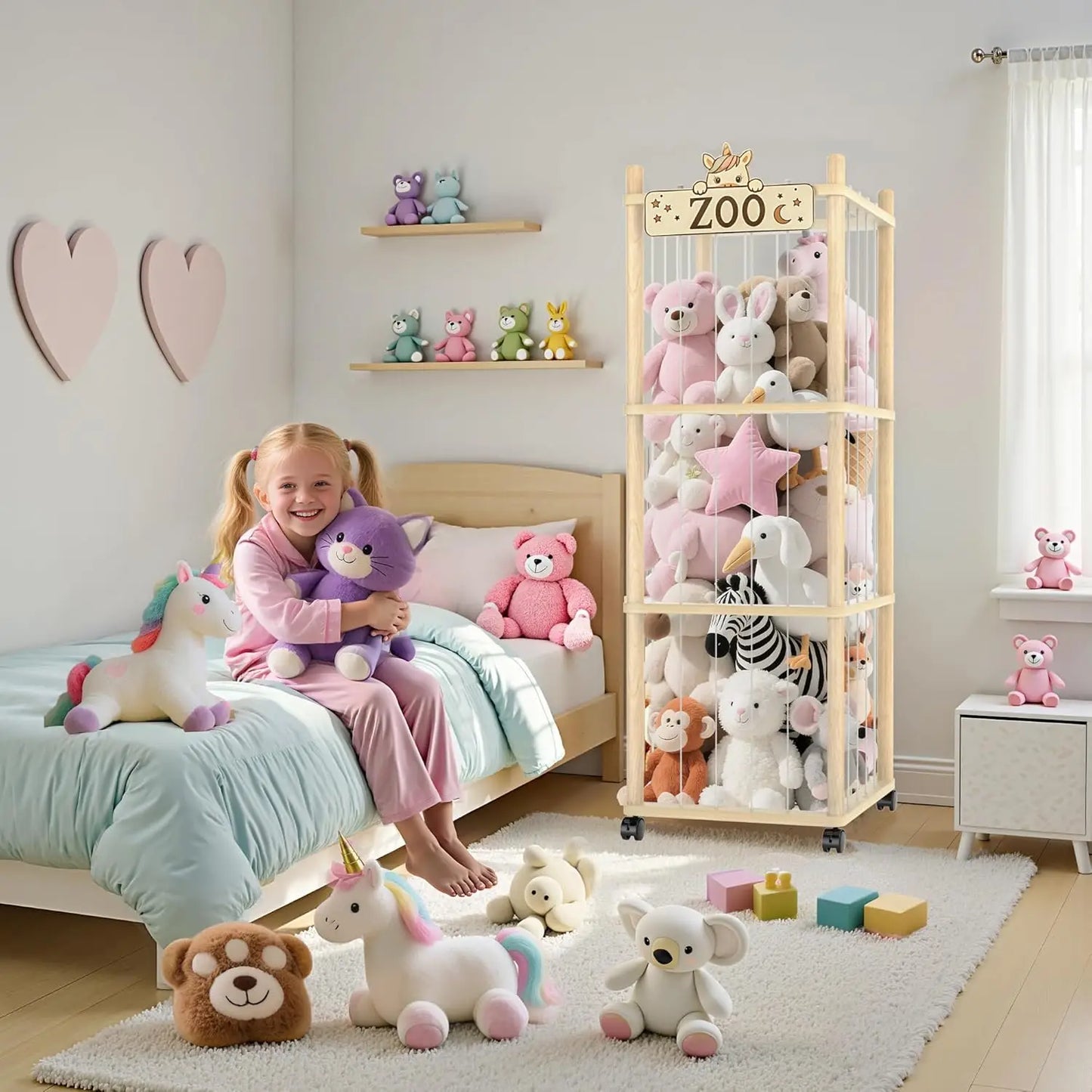 Wooden Stuffed Animal Storage Tower