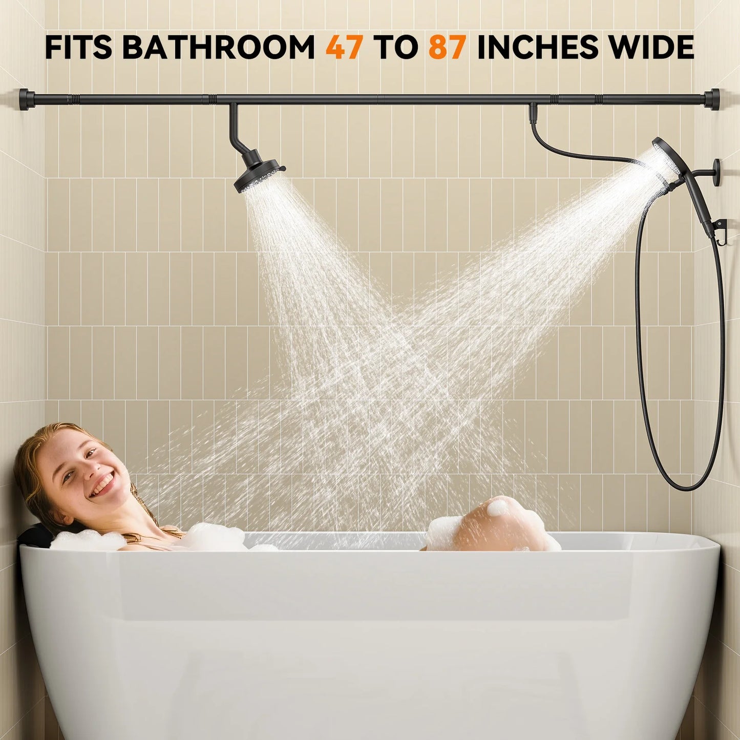 Dual Shower Head with Handheld