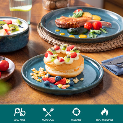 Blue Ceramic Plate Set