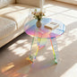 Clear Modern Iridescent Coffee Table