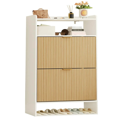 Modern  Wood Shoe Organizer