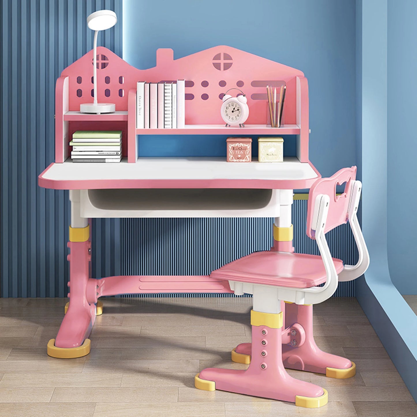 Height-Adjustable Office  Desk And Chair Set