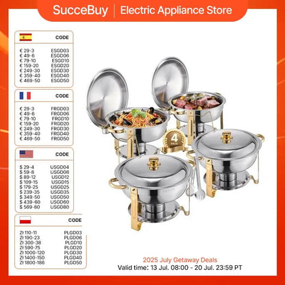 Round Catering Warmer Server