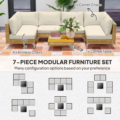 7-Piece  Wicker Furniture Set