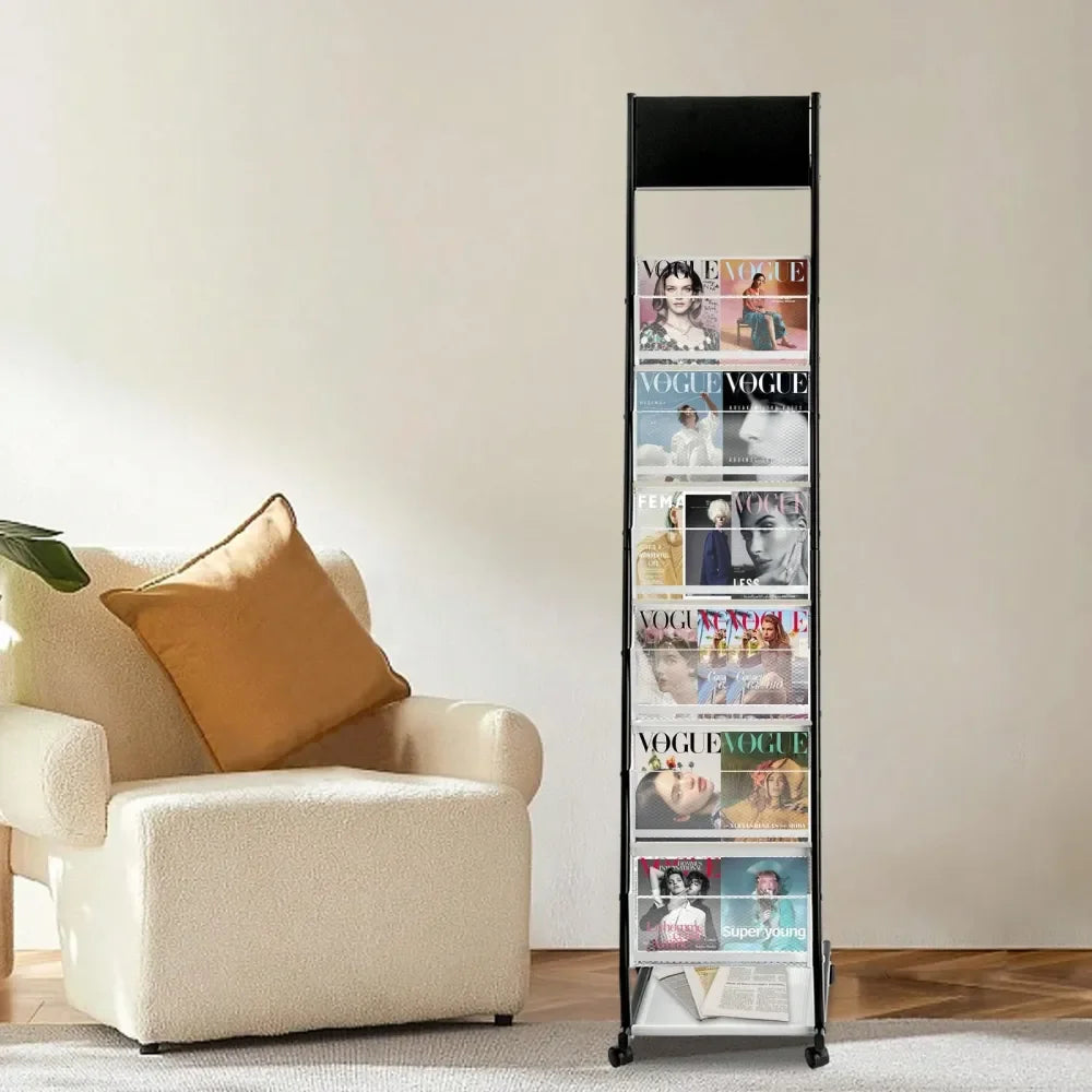 Rolling Magazine Rack