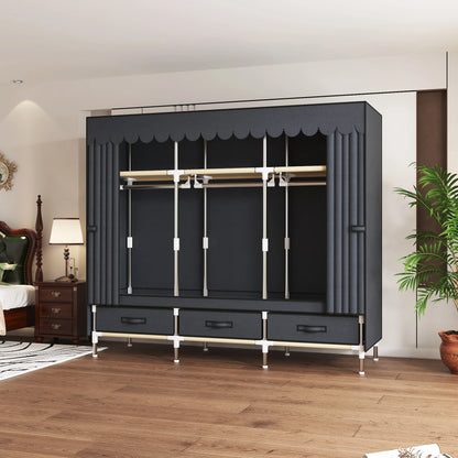 Portable Wardrobe Closet with - Includes for Bedroom
