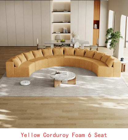 Curved Modular Sectional Foam Sofa