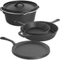 Pre-Seasoned 5-Piece Cast Iron Cookware Set