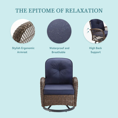 3 Pieces Patio Furniture Set