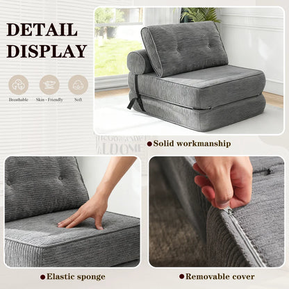 Convertible  Corduroy Futon Guest Accommodation