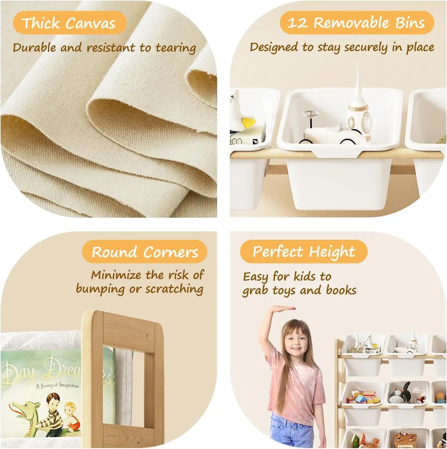 4-Tier Toy & Book Organizer