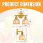 Floral Tulip Glass Shade for Mirror Front Lamp