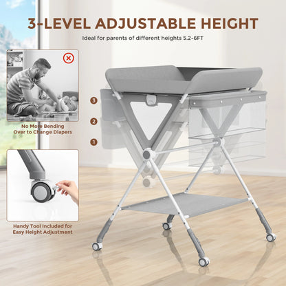 Portable Height Diaper Care Station