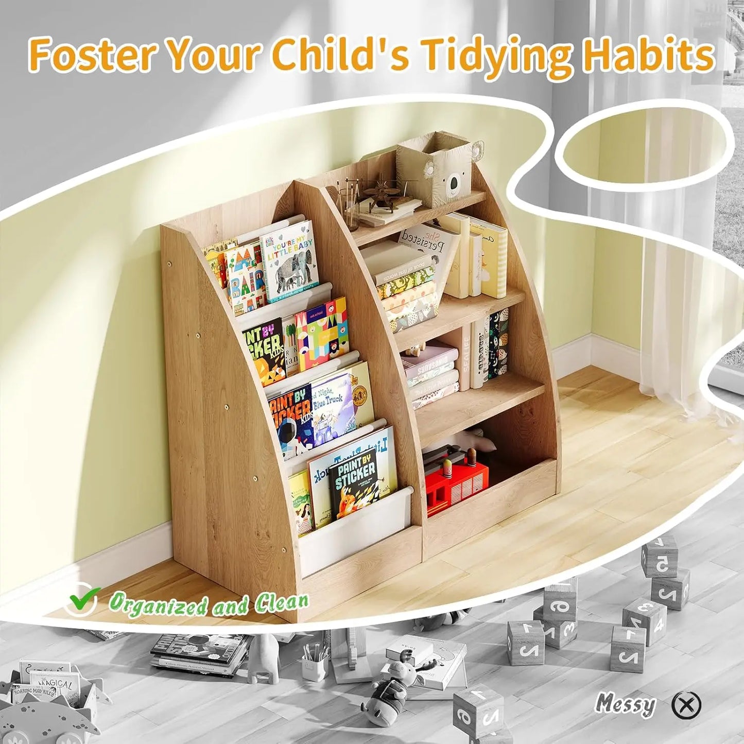 4-Tier Kids Bookcase