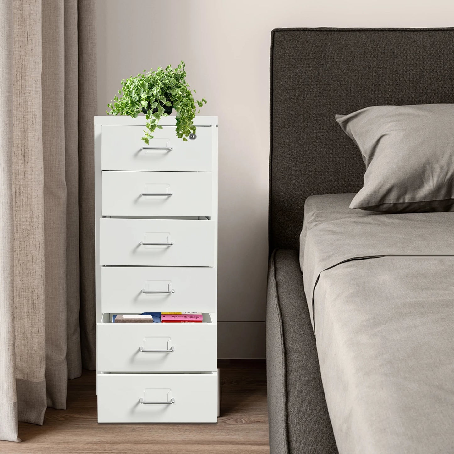 6 Drawer File Cabinet with Lock