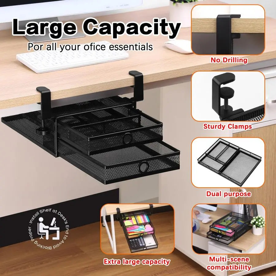 Under Desk Drawer Organizer