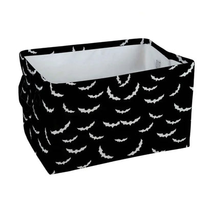 1pc Black White Flying Bats Pattern Storage Baskets Storage Boxes Home Decor Storage Clothes Organization